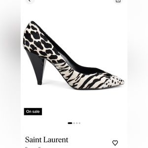 Saint Laurent Era foal pumps. Super Chic!Original New with Tag!Animal print